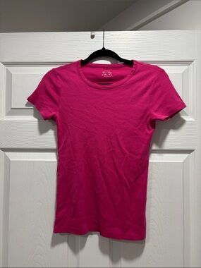 J. Crew Women’s Crewneck Short Sleeve Tee - Fuchsia Pink